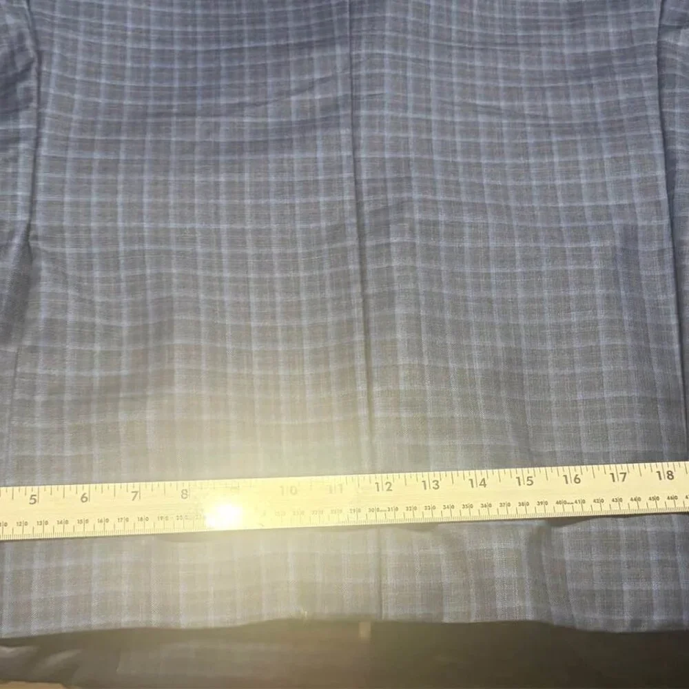 Tailored 46R Peter Millar Blue Plaid‎ 100% Wool Men's Sports Coat EUC RV: $798
